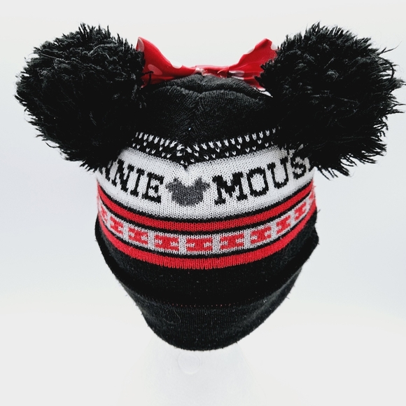 DISNEY | Minnie Mouse pompom bow knit toque winter hat - Picture 3 of 8